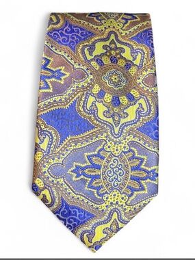 VERSE 9 Luxury Italian Design Heavy Silk Medallion Paisley Necktie